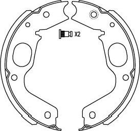 Kavo Parts BS-6423 - Комплект тормозных колодок, барабанные autosila-amz.com