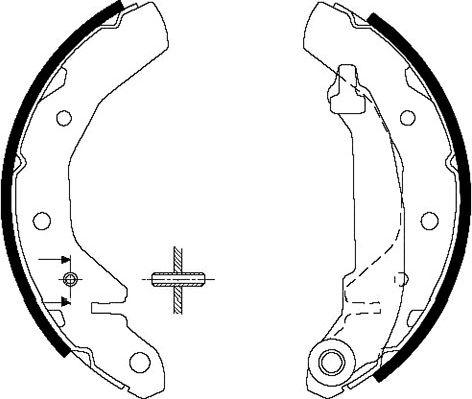 Kavo Parts BS-1401 - Комплект тормозных колодок, барабанные autosila-amz.com