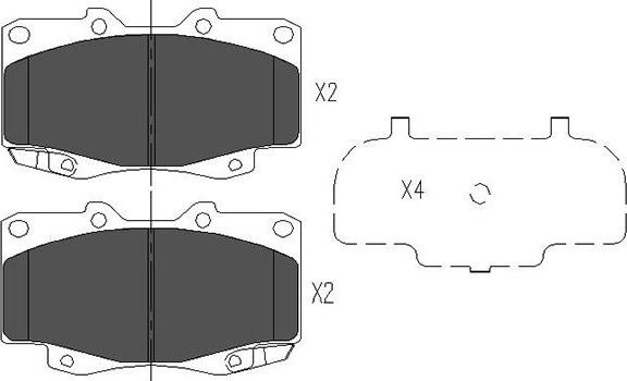 Kavo Parts KBP-9096 - Тормозные колодки, дисковые, комплект autosila-amz.com