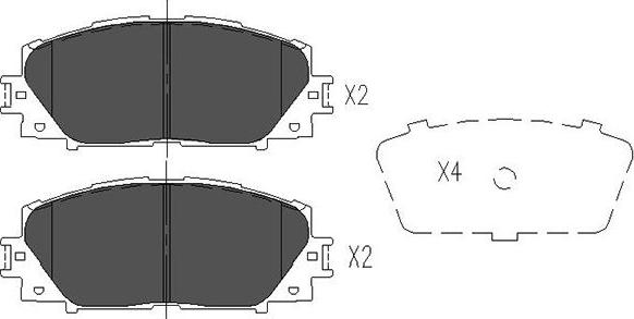 Kavo Parts KBP-9097 - Тормозные колодки, дисковые, комплект autosila-amz.com