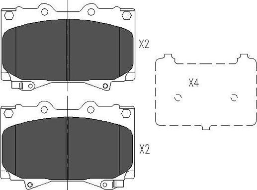 Kavo Parts KBP-9049 - Тормозные колодки, дисковые, комплект autosila-amz.com