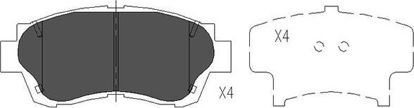 Kavo Parts KBP-9042 - Тормозные колодки, дисковые, комплект autosila-amz.com