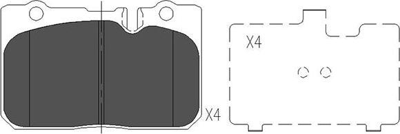 Kavo Parts KBP-9053 - Тормозные колодки, дисковые, комплект autosila-amz.com