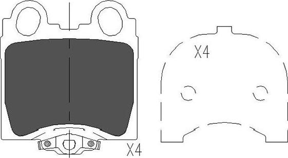 Kavo Parts KBP-9066 - Тормозные колодки, дисковые, комплект autosila-amz.com