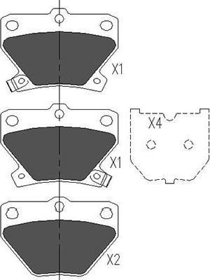 Kavo Parts KBP-9013 - Тормозные колодки, дисковые, комплект autosila-amz.com