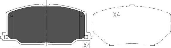 Kavo Parts KBP-9036 - Тормозные колодки, дисковые, комплект autosila-amz.com