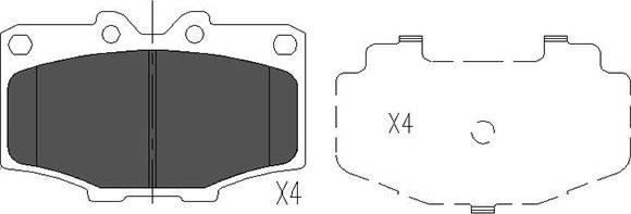 Kavo Parts KBP-9028 - Тормозные колодки, дисковые, комплект autosila-amz.com