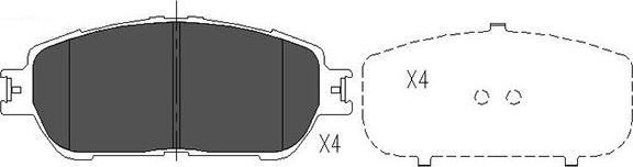 Kavo Parts KBP-9105 - Тормозные колодки, дисковые, комплект autosila-amz.com