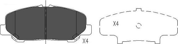 Kavo Parts KBP-9101 - Тормозные колодки, дисковые, комплект autosila-amz.com