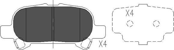 Kavo Parts KBP-9119 - Тормозные колодки, дисковые, комплект autosila-amz.com