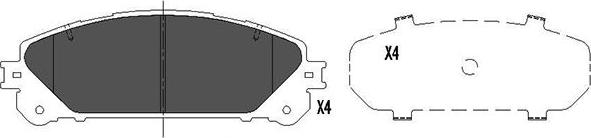 Kavo Parts KBP-9116 - Колодки тормозные дисковые передн Lexus RX270350450H, Toyota HighLander 3.5 08) autosila-amz.com