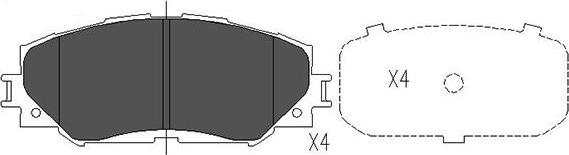 Kavo Parts KBP-9120 - Тормозные колодки, дисковые, комплект autosila-amz.com