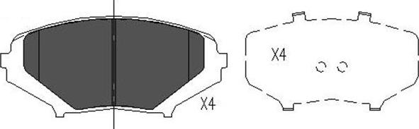 Kavo Parts KBP-4546 - Тормозные колодки, дисковые, комплект autosila-amz.com