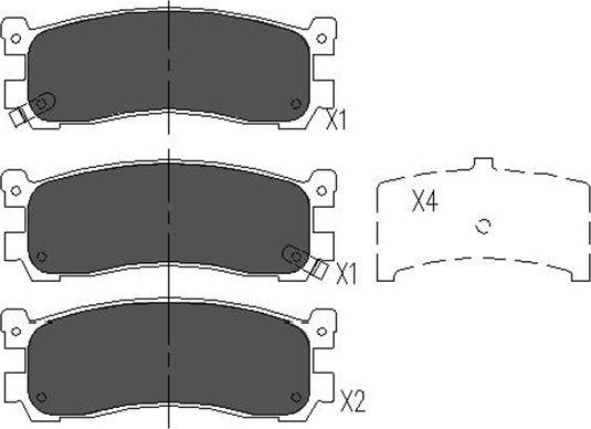 Kavo Parts KBP-4556 - Тормозные колодки, дисковые, комплект autosila-amz.com