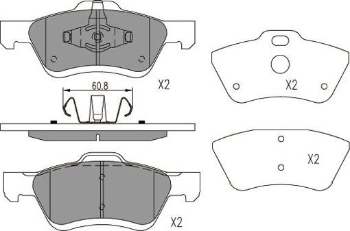 Kavo Parts KBP-4564 - Тормозные колодки, дисковые, комплект autosila-amz.com