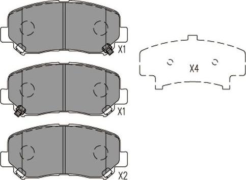 Kavo Parts KBP-4563 - Тормозные колодки, дисковые, комплект autosila-amz.com