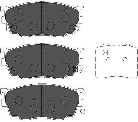 Kavo Parts KBP-4509 - Тормозные колодки, дисковые, комплект autosila-amz.com