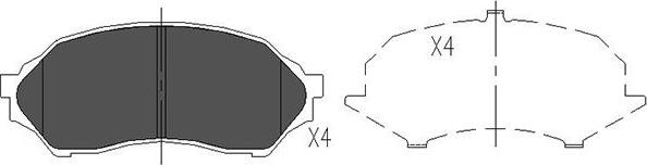 Kavo Parts KBP-4505 - Тормозные колодки, дисковые, комплект autosila-amz.com