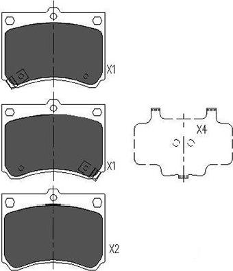 Kavo Parts KBP-4502 - Тормозные колодки, дисковые, комплект autosila-amz.com