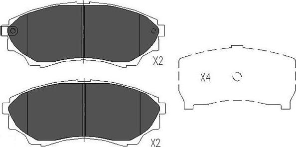 Kavo Parts KBP-4514 - Тормозные колодки, дисковые, комплект autosila-amz.com