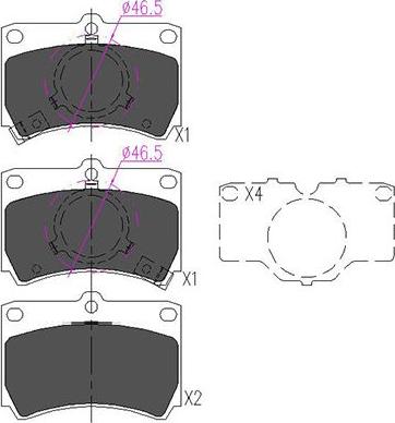 Kavo Parts KBP-4517 - Тормозные колодки, дисковые, комплект autosila-amz.com