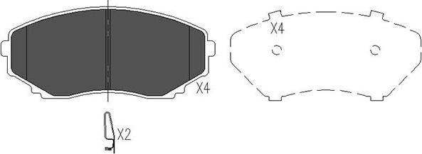 Kavo Parts KBP-4530 - Тормозные колодки, дисковые, комплект autosila-amz.com