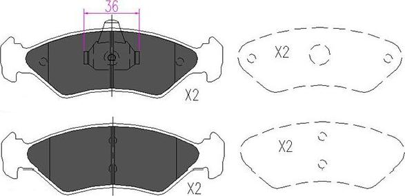 Kavo Parts KBP-4533 - Тормозные колодки, дисковые, комплект autosila-amz.com