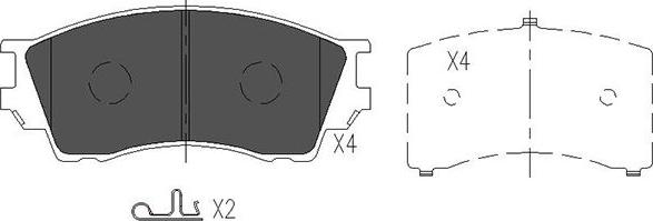 Kavo Parts KBP-4529 - Тормозные колодки, дисковые, комплект autosila-amz.com