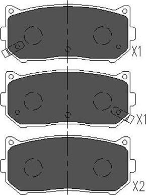 Kavo Parts KBP-4001 - Тормозные колодки, дисковые, комплект autosila-amz.com