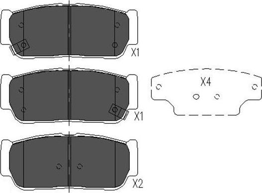 Kavo Parts KBP-4017 - Тормозные колодки, дисковые, комплект autosila-amz.com