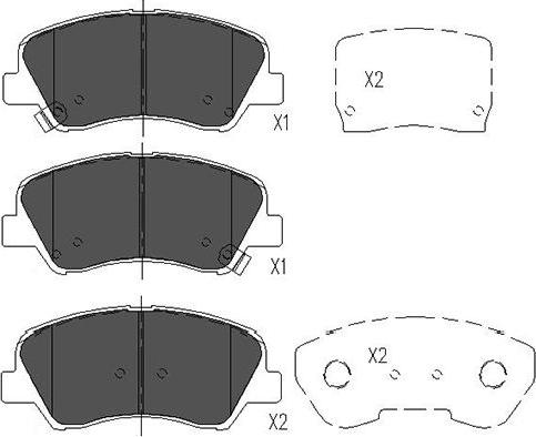 Kavo Parts KBP-4023 - Тормозные колодки, дисковые, комплект autosila-amz.com