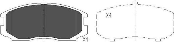 Kavo Parts KBP-5505 - Тормозные колодки, дисковые, комплект autosila-amz.com