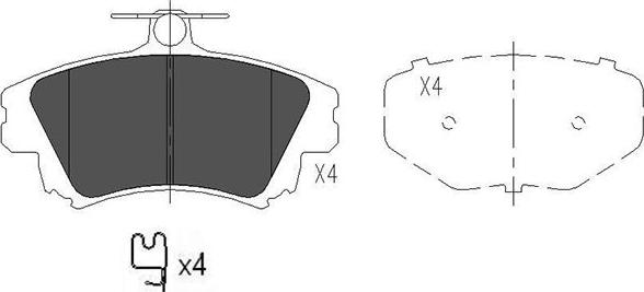 Kavo Parts KBP-5519 - Тормозные колодки, дисковые, комплект autosila-amz.com