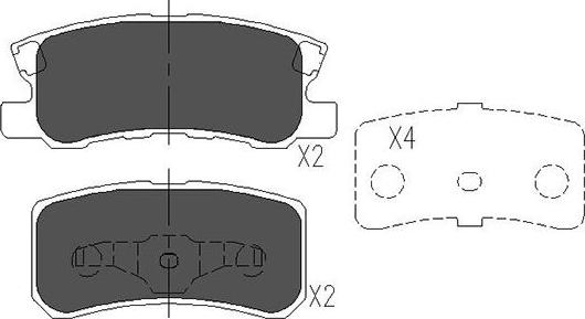 Kavo Parts KBP-5515 - Тормозные колодки, дисковые, комплект autosila-amz.com