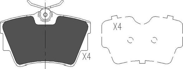 Kavo Parts KBP-6593 - Тормозные колодки, дисковые, комплект autosila-amz.com