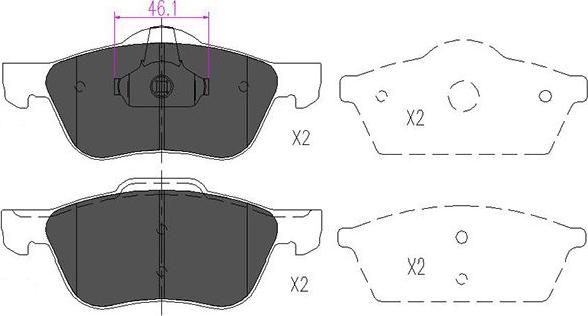 Kavo Parts KBP-6560 - Тормозные колодки, дисковые, комплект autosila-amz.com