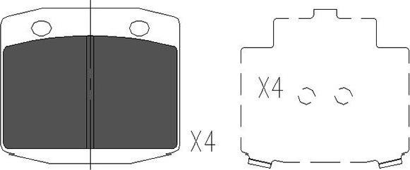 Kavo Parts KBP-6570 - Тормозные колодки, дисковые, комплект autosila-amz.com