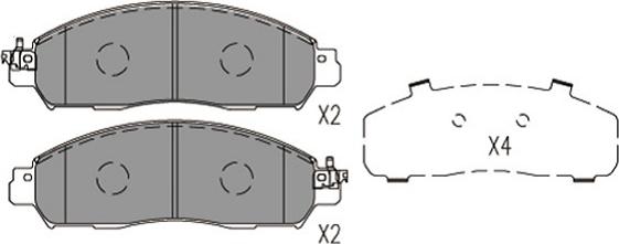 Kavo Parts KBP-6625 - Тормозные колодки, дисковые, комплект autosila-amz.com