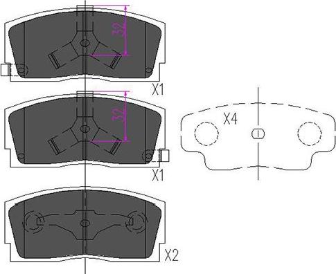 Kavo Parts KBP-1501 - Тормозные колодки, дисковые, комплект autosila-amz.com