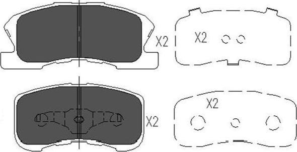 Kavo Parts KBP-1508 - Тормозные колодки, дисковые, комплект autosila-amz.com