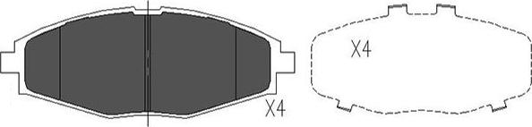 Kavo Parts KBP-1002 - Тормозные колодки, дисковые, комплект autosila-amz.com