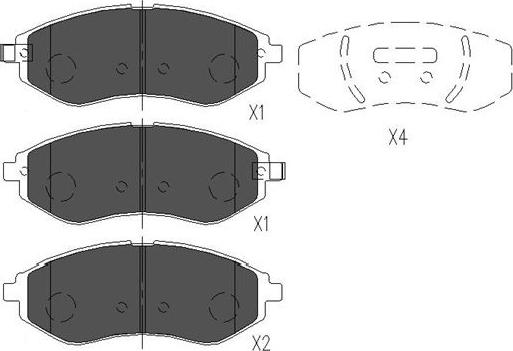 Kavo Parts KBP-1019 - Тормозные колодки, дисковые, комплект autosila-amz.com