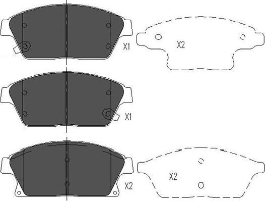 Kavo Parts KBP-1014 - Тормозные колодки, дисковые, комплект autosila-amz.com