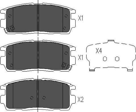 Kavo Parts KBP-1010 - Тормозные колодки, дисковые, комплект autosila-amz.com