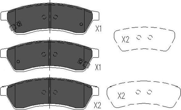 Kavo Parts KBP-1012 - Тормозные колодки, дисковые, комплект autosila-amz.com