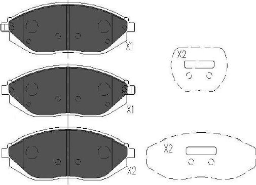 Kavo Parts KBP-1017 - Тормозные колодки, дисковые, комплект autosila-amz.com