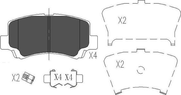 Kavo Parts KBP-8509 - Тормозные колодки, дисковые, комплект autosila-amz.com