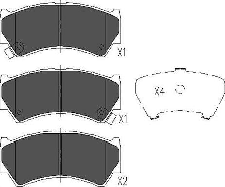 Kavo Parts KBP-8519 - Тормозные колодки, дисковые, комплект autosila-amz.com