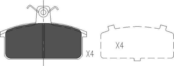 Kavo Parts KBP-8524 - Тормозные колодки, дисковые, комплект autosila-amz.com