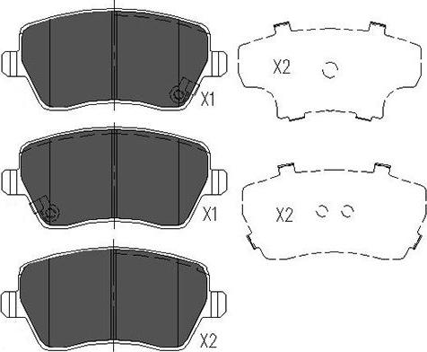 Kavo Parts KBP-8522 - Тормозные колодки, дисковые, комплект autosila-amz.com